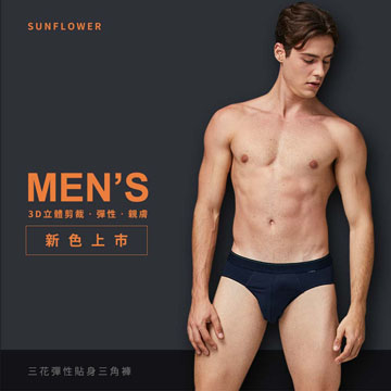 【Sun Flower三花】三花彈性三角褲.男內褲(3件組)
