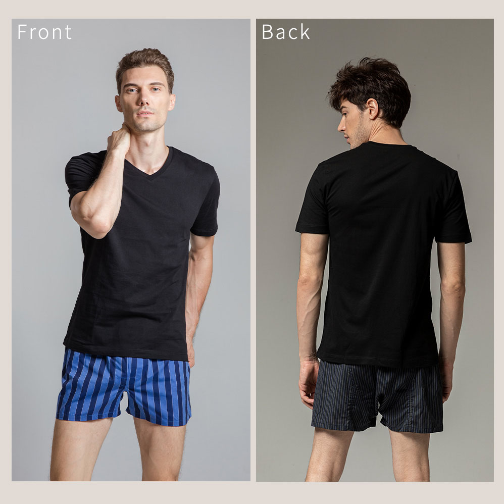 【Sun Flower三花】三花彩色T恤.V領短袖衫.男內衣.男短T恤(3件組)