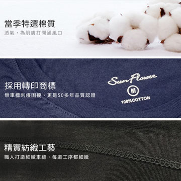 【Sun Flower三花】三花彩色T恤.V領短袖衫.男內衣.男短T恤(3件組)