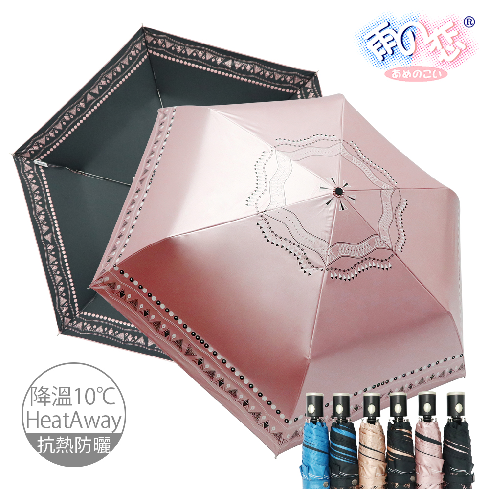 【雨之戀】降溫10℃鈦奈米自動波希米亞6色-降溫10度/自動傘/涼感傘