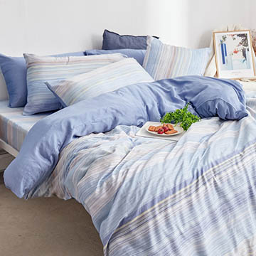 【戀家小舖】台灣製60支100%天絲4件組床包兩用被枕套 雙人加大多款花色