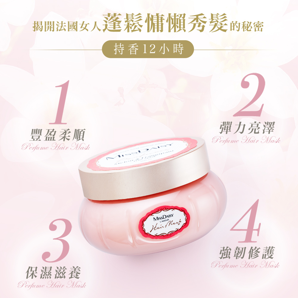 【MISSDAISY】法式香氛洗護組(羅馬甜瓜雞蛋花) 贈鈴蘭麝香旅行組