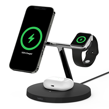 【Belkin】MagSafe 3合1無線充電器(原廠公司貨)