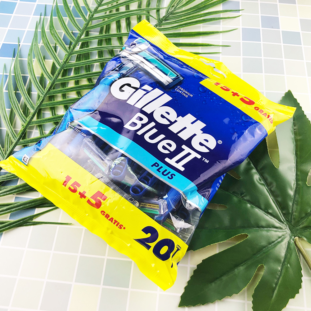 【Gillette吉列】拋棄式男士刮鬍刀15+5pcs增量版 3組