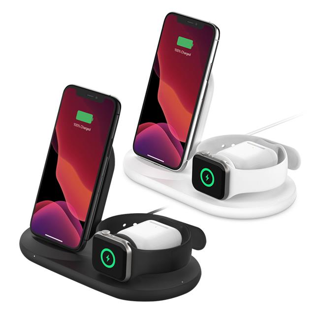 【Belkin】3合一無線充電座(iPhone、Watch、AirPods適用)
