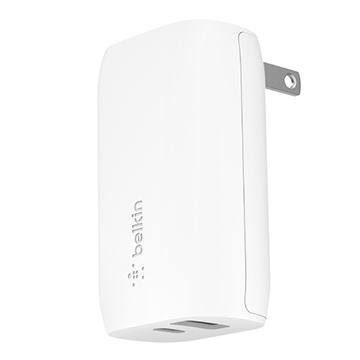 【Belkin】旅充頭雙孔Type-C 18W USB-A 12W