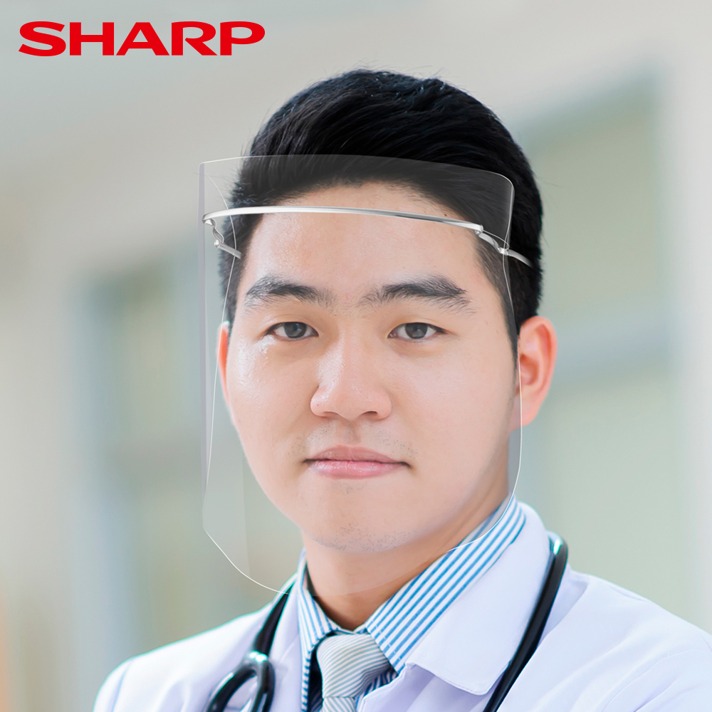 現貨《鈦合金輕量系列》【SHARP夏普】奈米蛾眼科技防護面罩/全罩式（S）1組