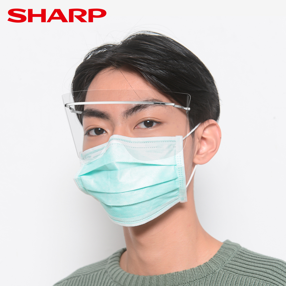 現貨《鈦合金輕量系列》【SHARP夏普】奈米蛾眼科技防護面罩/眼部專用 1組
