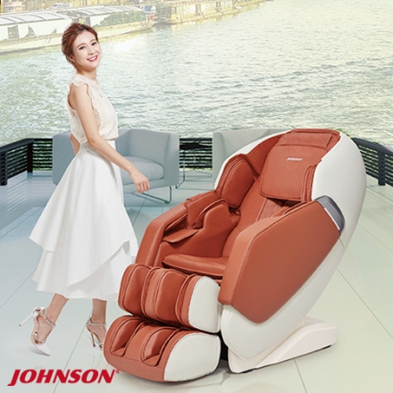 【JOHNSON喬山】紅外線五大仿真揉搥氣壓按摩椅(A363) 附移動滾輪 兩色任選