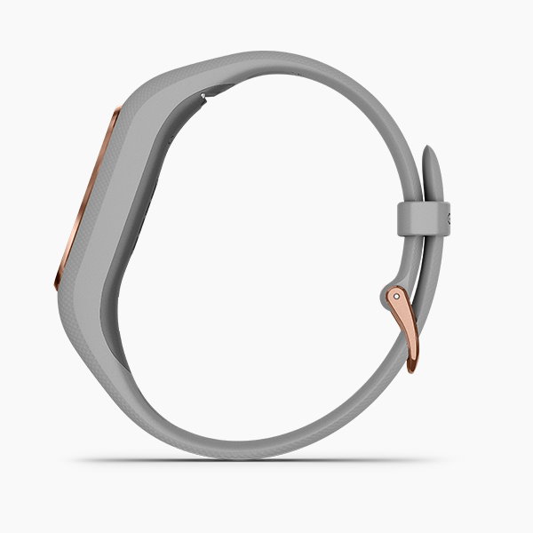 【Garmin】vivosmart 4 健康心率手環 典雅灰搭玫瑰金錶圈 S 