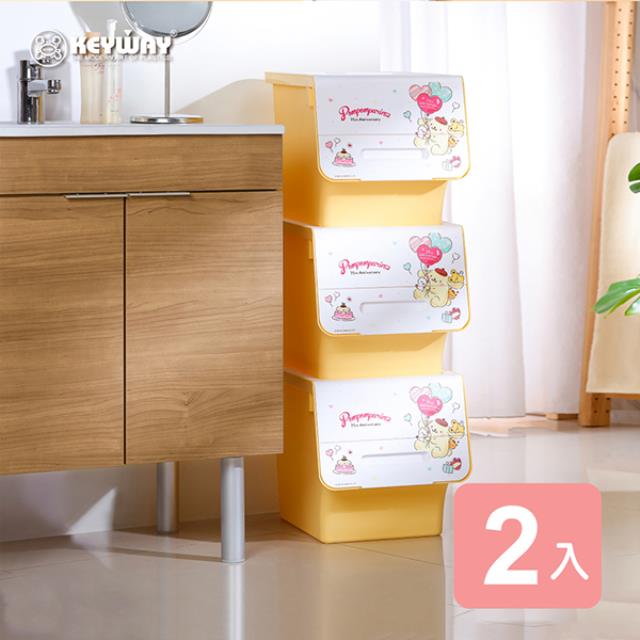 「測試環境請勿購買」【KEYWAY】布丁狗25週年直取式可疊收納箱30L-2入組