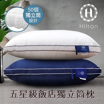 「測試環境請勿購買」【Hilton 希爾頓】台灣製五星級100%純棉3D銀離子抑菌獨立筒枕頭 一入顏色任選