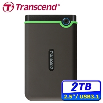 「測試環境請勿購買」創見 StoreJet 25 M3S 2TB USB3.1 2.5吋行動硬碟-超薄款(鐵灰) 